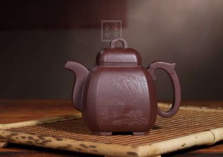 《山水詩韻-福臨八方》宜興紫砂壺工藝美術(shù)師手工底槽青 《山水詩韻-福臨八方》宜興紫砂壺工藝美術(shù)師手工底槽青