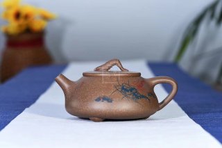 《蝦趣石瓢》宜興青段泥紫砂壺實力派名家全手工石瓢茶壺 《蝦趣石瓢》宜興青段泥紫砂壺實力派名家全手工石瓢茶壺
